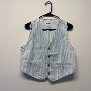 Old Navy Jean Striped Vest Size Medium